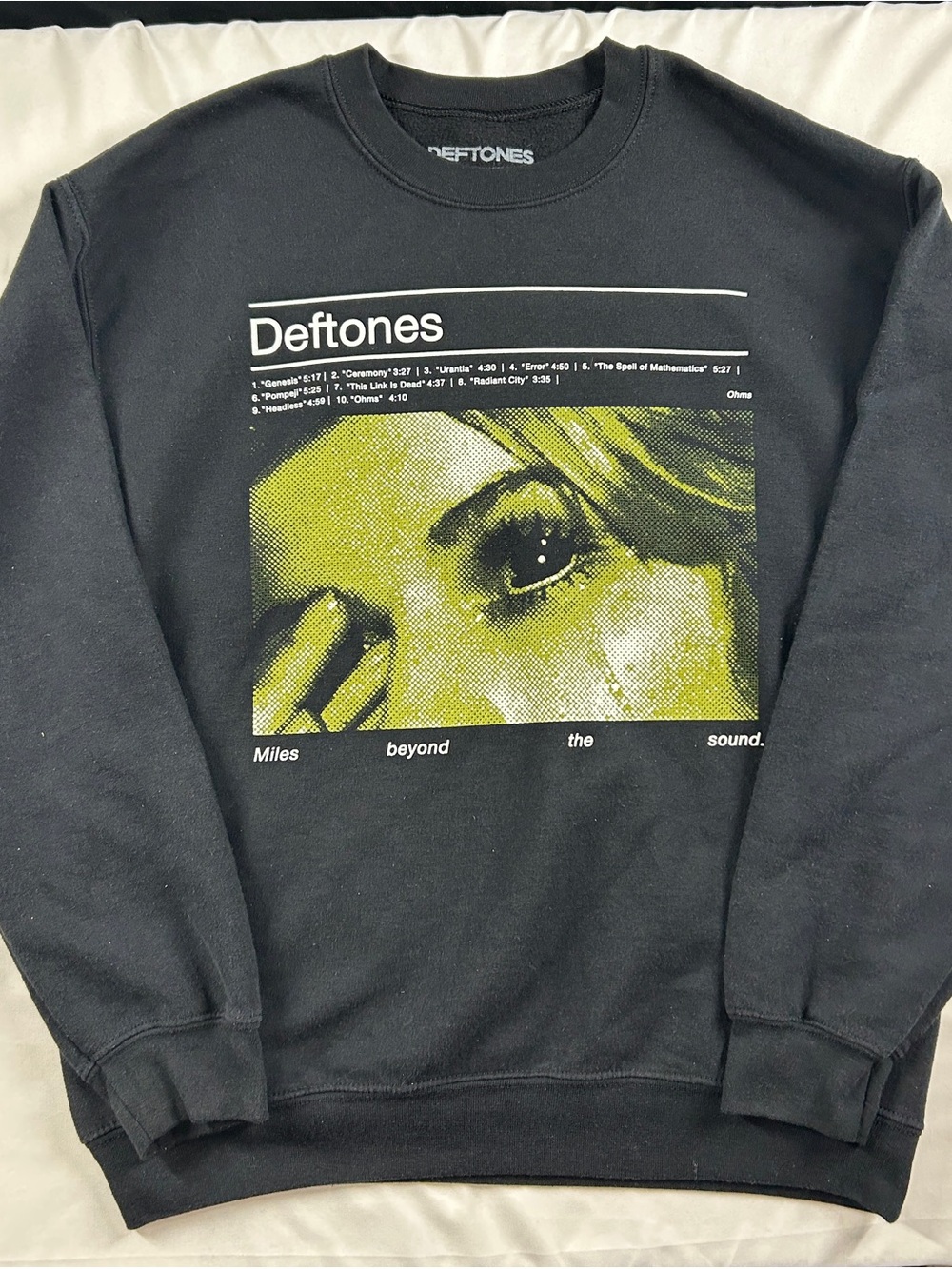 Deftones Ohms Miles Beyond The Sound Crewneck Sweatshirt M